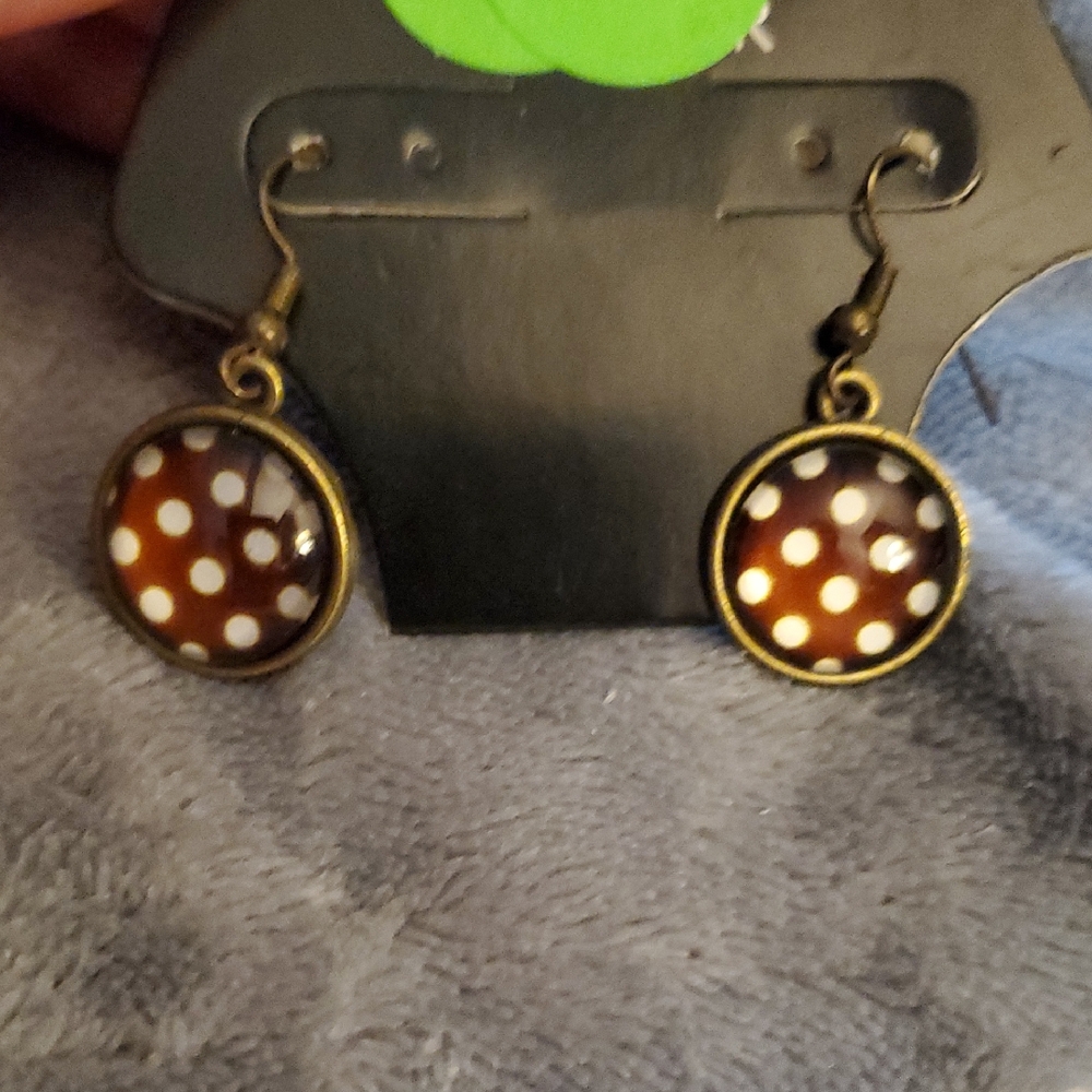 Polka Dot Dangle Earrings